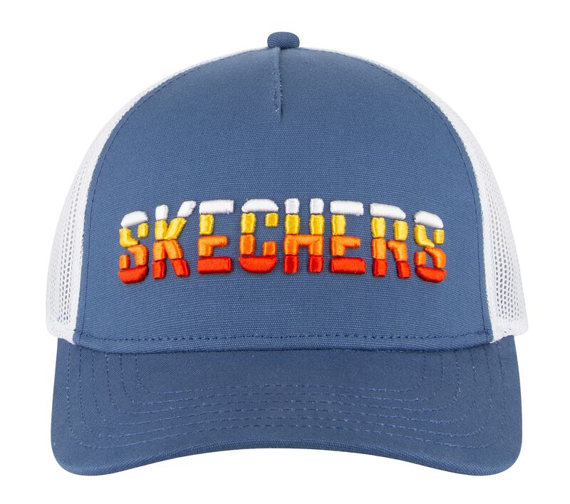 Pánské Klobouky Skechers Textured Logo Trucker Blankyt Viacfarebný | CZ.ZKCH3294BLMT