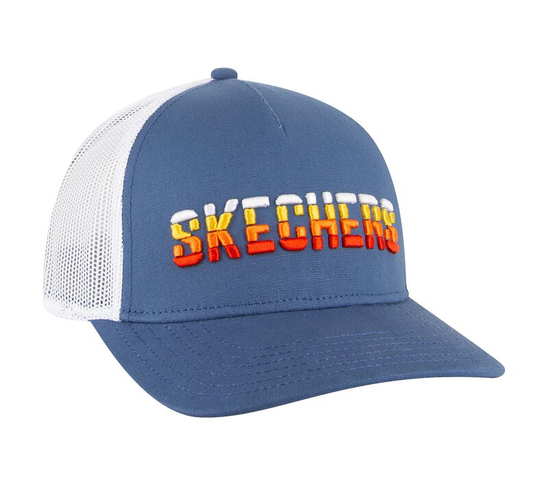 Pánské Klobouky Skechers Textured Logo Trucker Blankyt Viacfarebný | CZ.ZKCH3294BLMT