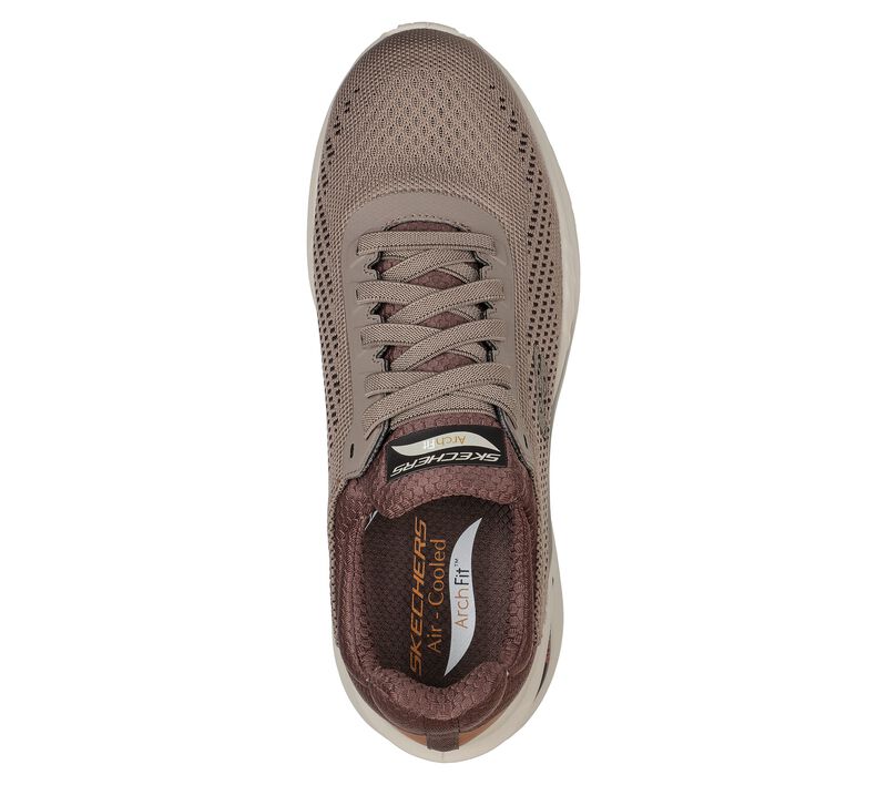 Pánské Ležérní Tenisky Skechers Arch Fit Orvan - Trayver Hnědé Hnědé | CZ.210434TNBR