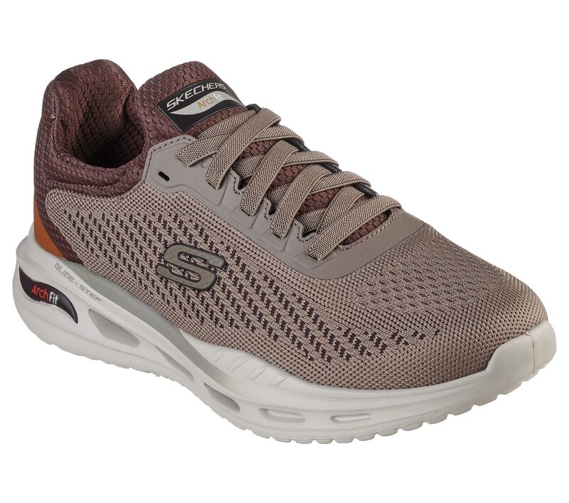 Pánské Ležérní Tenisky Skechers Arch Fit Orvan - Trayver Hnědé Hnědé | CZ.210434TNBR