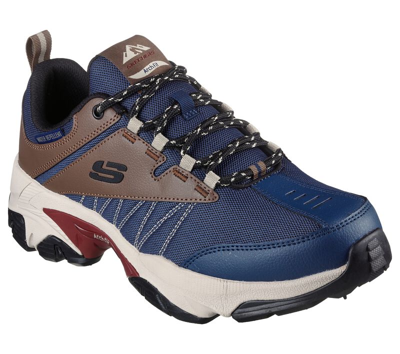 Pánské Ležérní Tenisky Skechers Arch Fit Phantom - Selica Tmavě Blankyt Hnědé | CZ.237394NVBR