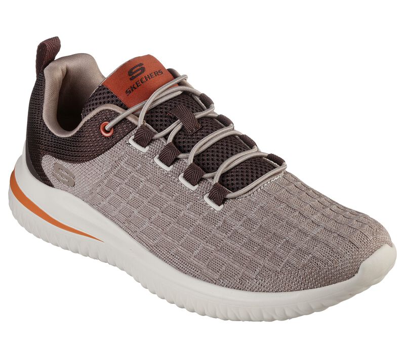 Pánské Ležérní Tenisky Skechers Delson 3.0 - Nemuro Šedé Hnědé Hnědé | CZ.210403TPBR