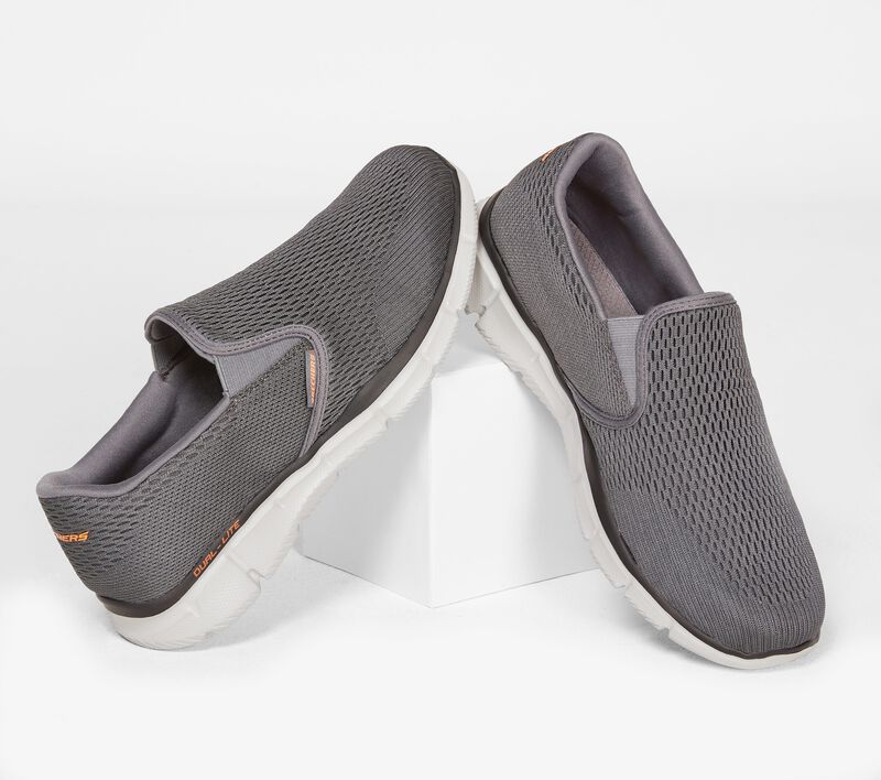 Pánské Ležérní Tenisky Skechers Equalizer - Double Play Šedé Oranžové | CZ.51509CCOR