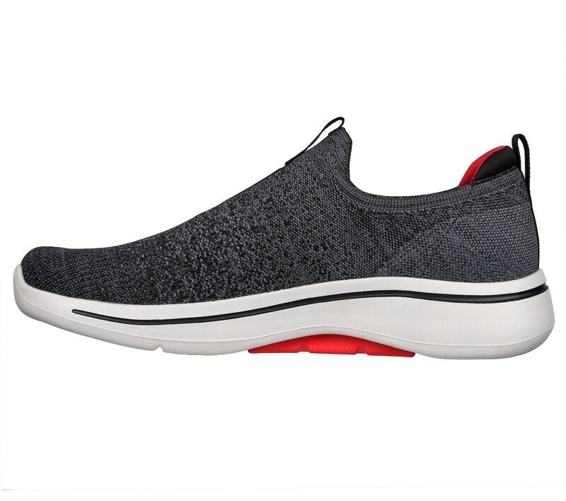 Pánské Ležérní Tenisky Skechers GO WALK Arch Fit - Linear Axis Černé Červené | CZ.216256BKRD