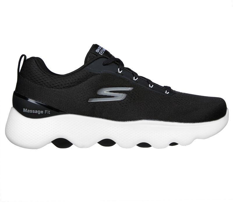 Pánské Ležérní Tenisky Skechers GO WALK Massage Fit Černé Bílé | CZ.216404BKW