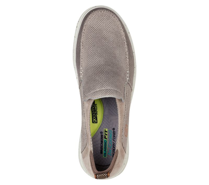 Pánské Ležérní Tenisky Skechers Proven - Renco Šedé Hnědé | CZ.204568TPE