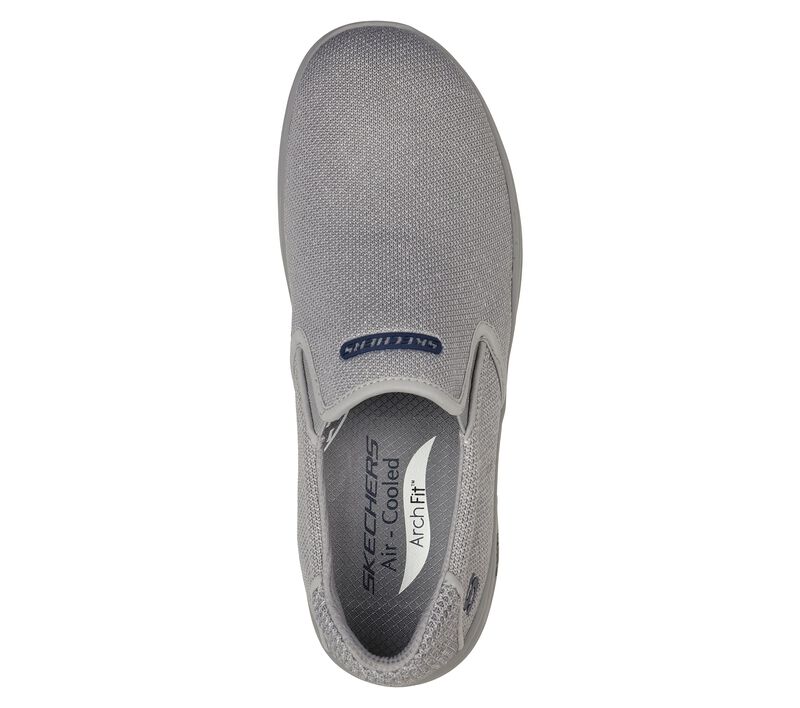 Pánské Ležérní Tenisky Skechers Relaxed Fit: Arch Fit Melo - Walcott Šedé | CZ.204600GRY