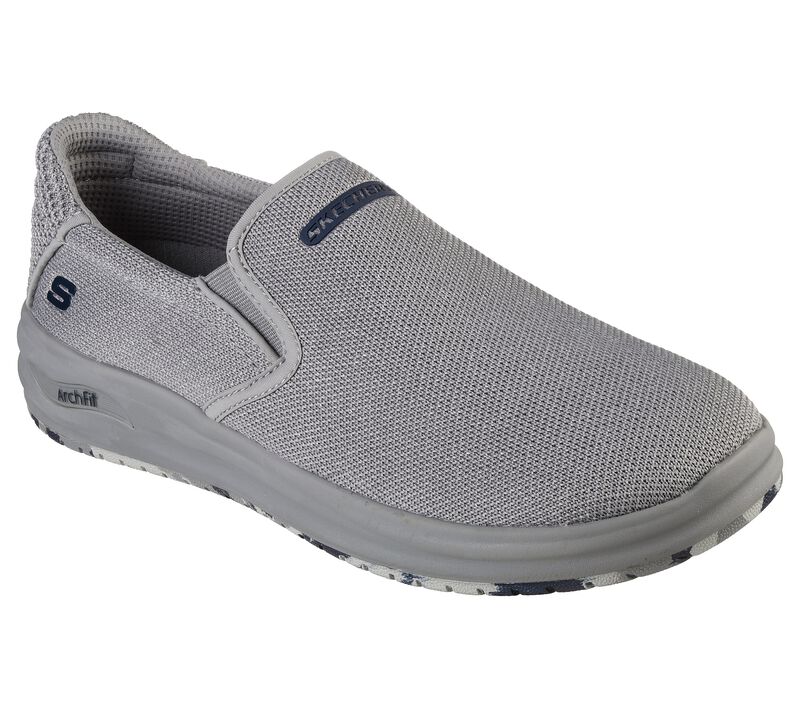 Pánské Ležérní Tenisky Skechers Relaxed Fit: Arch Fit Melo - Walcott Šedé | CZ.204600GRY