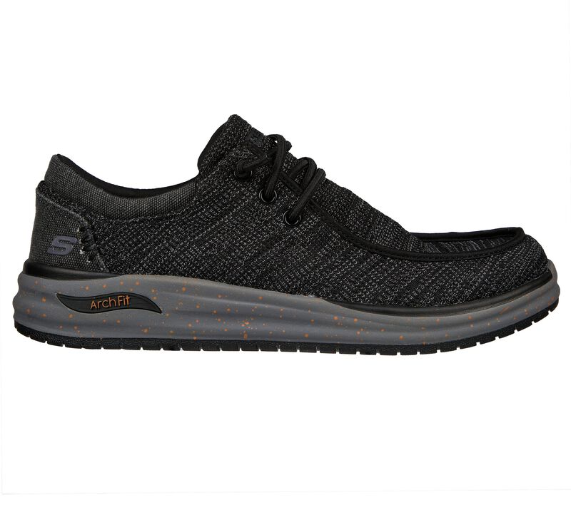 Pánské Ležérní Tenisky Skechers Relaxed Fit: Arch Fit Melo - Darson Černé | CZ.204657BLK