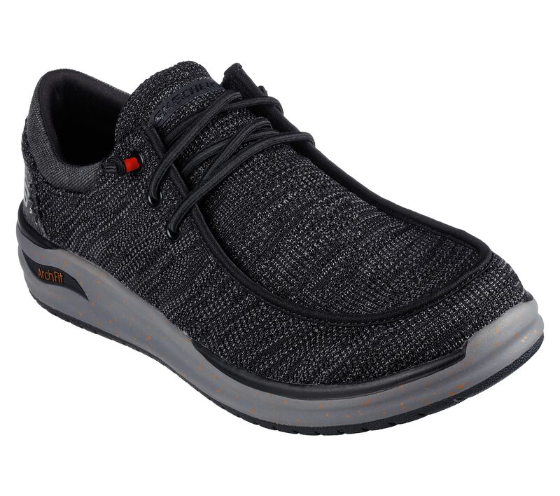 Pánské Ležérní Tenisky Skechers Relaxed Fit: Arch Fit Melo - Darson Černé | CZ.204657BLK