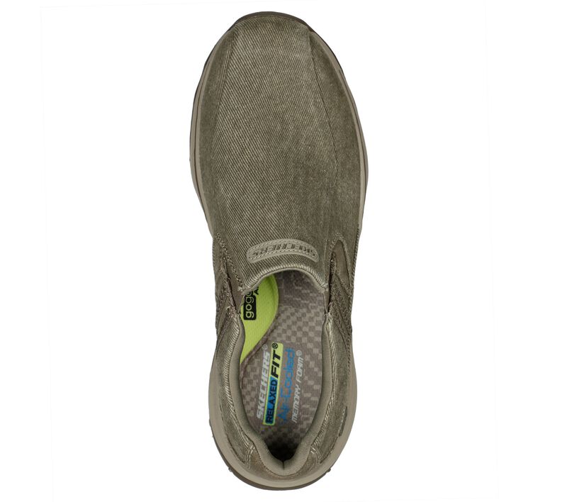 Pánské Ležérní Tenisky Skechers Relaxed Fit: Craster - Barrett Šedé Hnědé | CZ.204714TPE