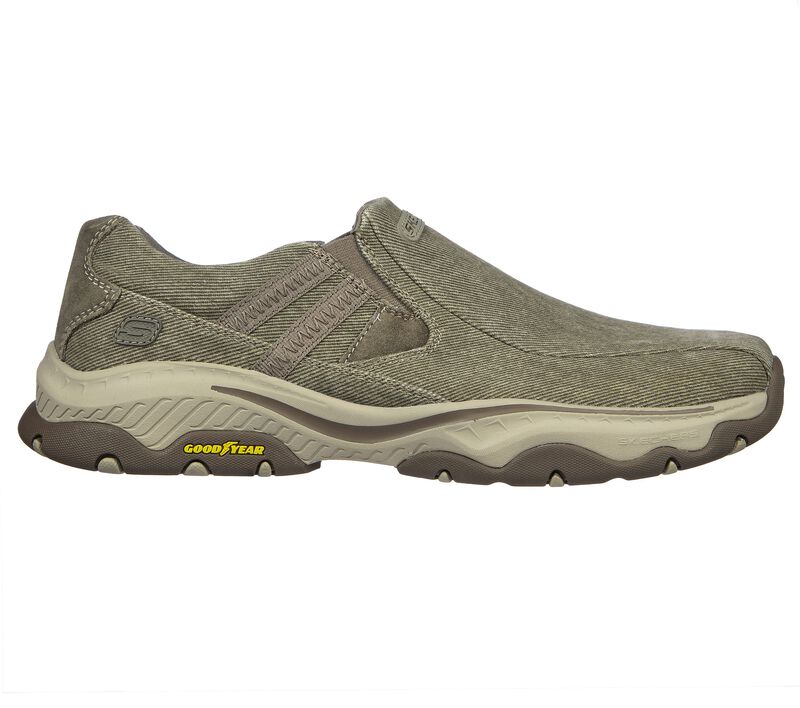 Pánské Ležérní Tenisky Skechers Relaxed Fit: Craster - Barrett Šedé Hnědé | CZ.204714TPE