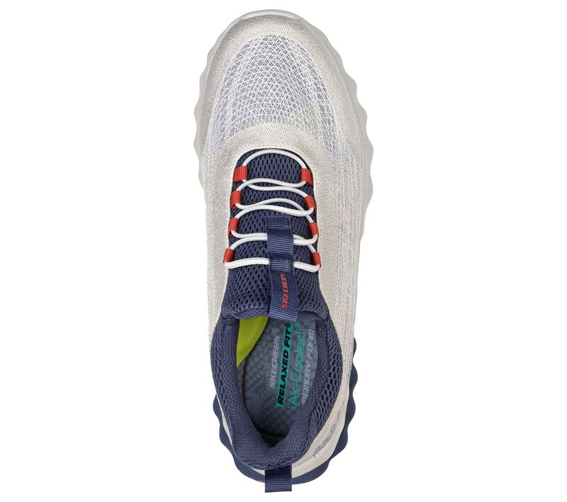 Pánské Ležérní Tenisky Skechers Relaxed Fit: Voston - Reever Šedé Tmavě Blankyt | CZ.210435GYNV