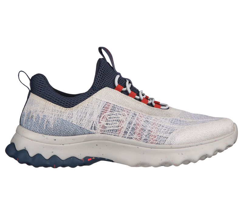 Pánské Ležérní Tenisky Skechers Relaxed Fit: Voston - Reever Šedé Tmavě Blankyt | CZ.210435GYNV