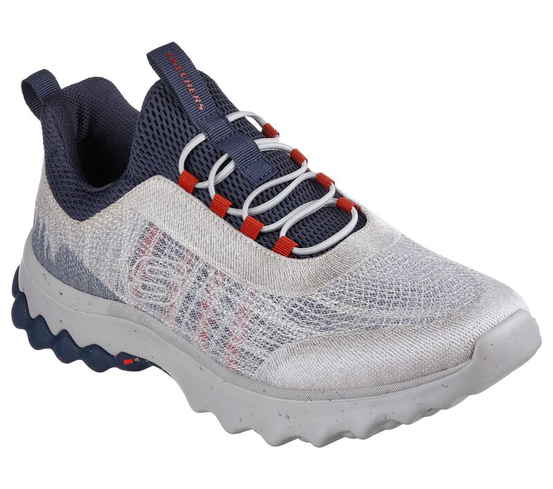 Pánské Ležérní Tenisky Skechers Relaxed Fit: Voston - Reever Šedé Tmavě Blankyt | CZ.210435GYNV