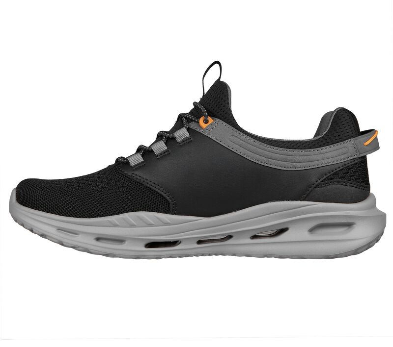 Pánské Ležérní Tenisky Skechers Relaxed Fit: Arch Fit Orvan - Quinter Černé | CZ.210457BLK