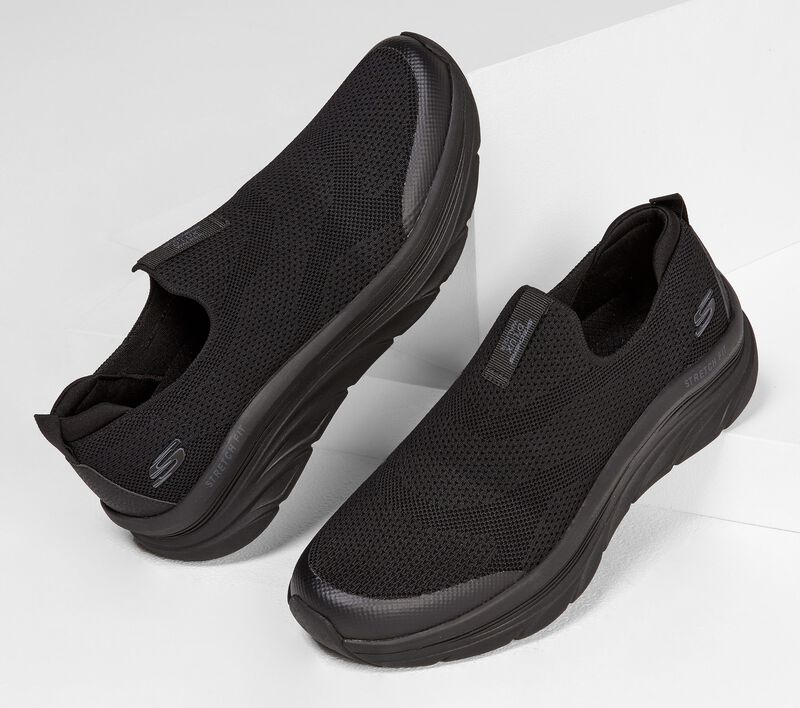 Pánské Ležérní Tenisky Skechers Relaxed Fit: D'Lux Walker - Quick Upgrade Černé | CZ.232163BBK