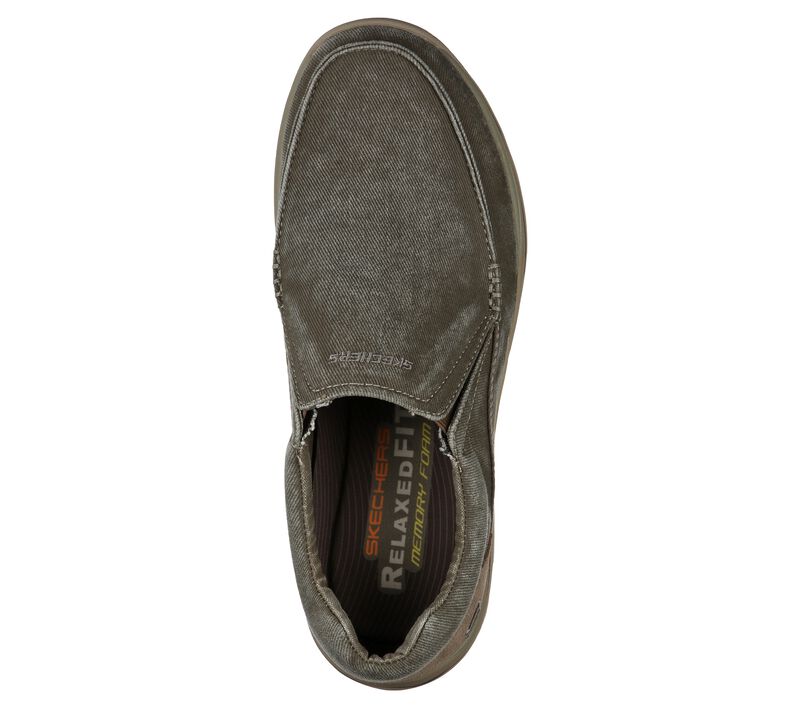 Pánské Ležérní Tenisky Skechers Relaxed Fit: Expected - Avillo Hnědožlutý | CZ.64109KHK