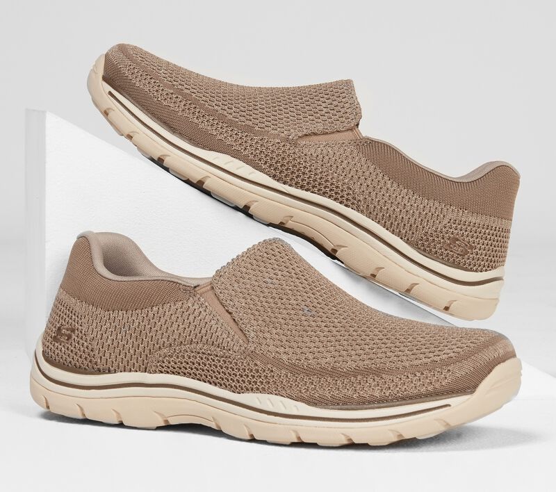 Pánské Ležérní Tenisky Skechers Relaxed Fit: Expected - Gomel Šedé Hnědé | CZ.65086TPE