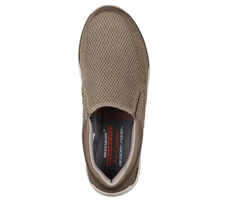 Pánské Ležérní Tenisky Skechers Relaxed Fit: Expected - Gomel Šedé Hnědé | CZ.65086TPE