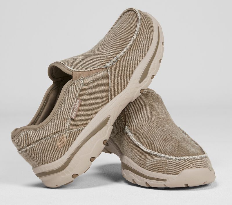 Pánské Ležérní Tenisky Skechers Relaxed Fit: Creston - Moseco Šedé Hnědé | CZ.65355TPE