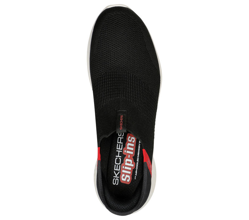 Pánské Ležérní Tenisky Skechers Slip-ins: Ultra Flex 3.0 - Viewpoint Černé Červené | CZ.232451BKRD