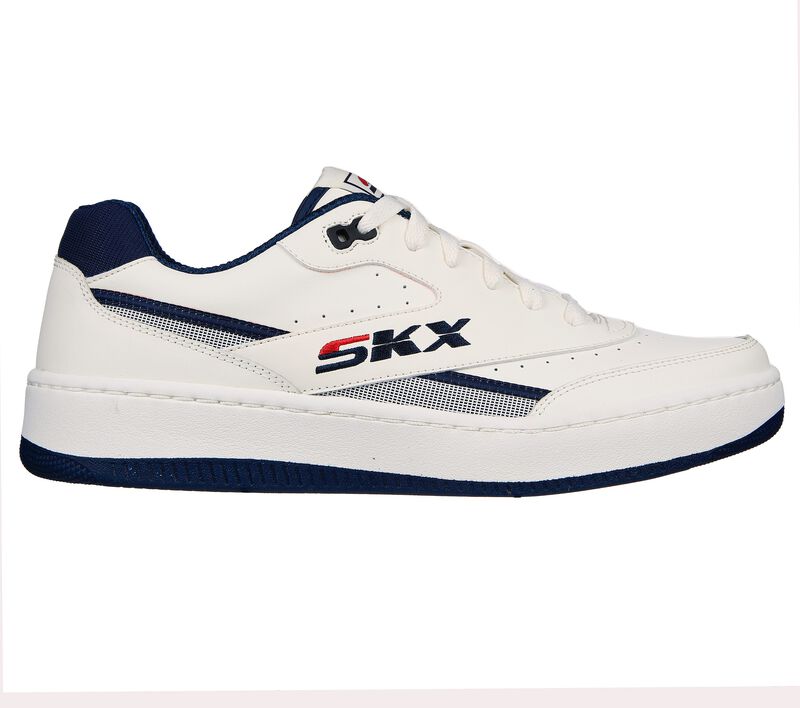 Pánské Ležérní Tenisky Skechers Sportovní Court 92 - Telmont Bílé Tmavě Blankyt | CZ.237190WNVR