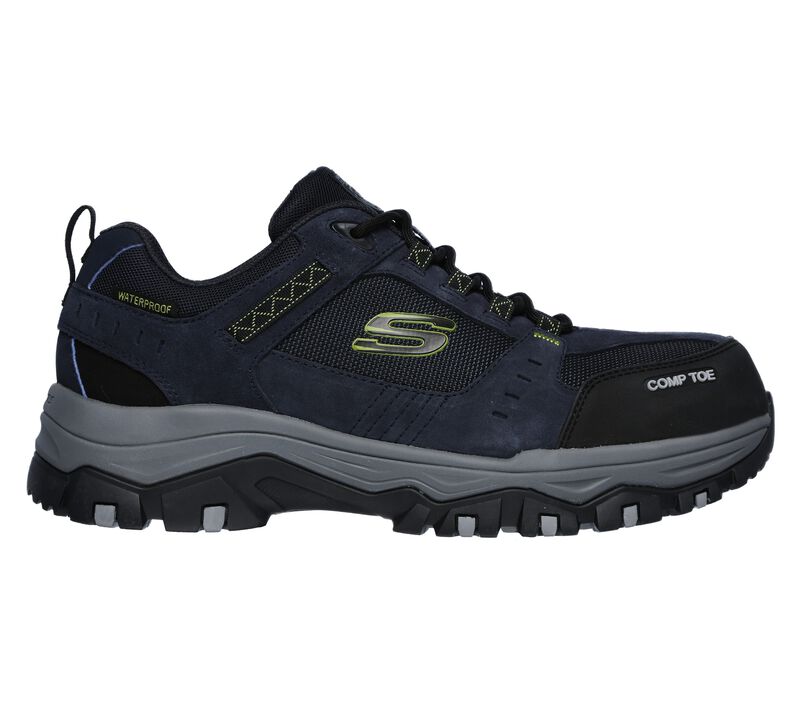 Pánské Oxfordky Skechers Pracovní: Greetah Comp Špicí Tmavě Blankyt Černé | CZ.77183NVBK