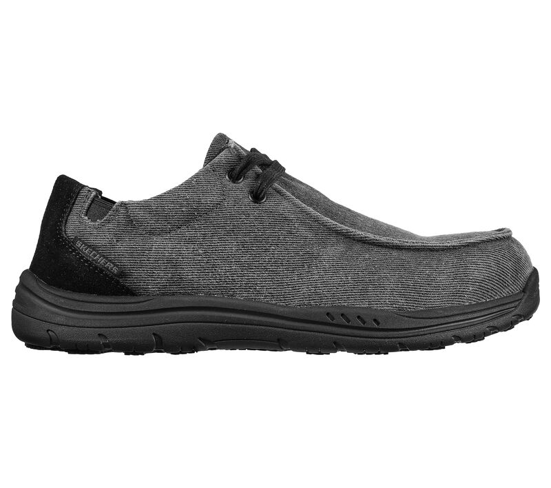 Pánské Oxfordky Skechers Pracovní: Otsego - Onerous Alloy Špicí Černé | CZ.200059BLK