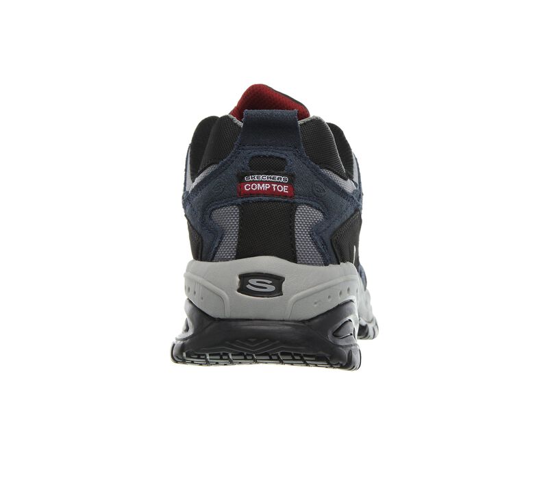 Pánské Oxfordky Skechers Pracovní Relaxed Fit: Soft Stride - Grinnell Comp Tmavě Blankyt Šedé | CZ.77013NVGY