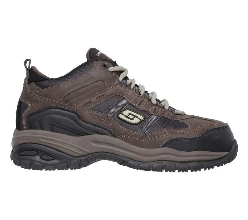 Pánské Oxfordky Skechers Pracovní Relaxed Fit: Soft Stride - Canopy Comp Špicí Hnědé Černé | CZ.77027BRBK