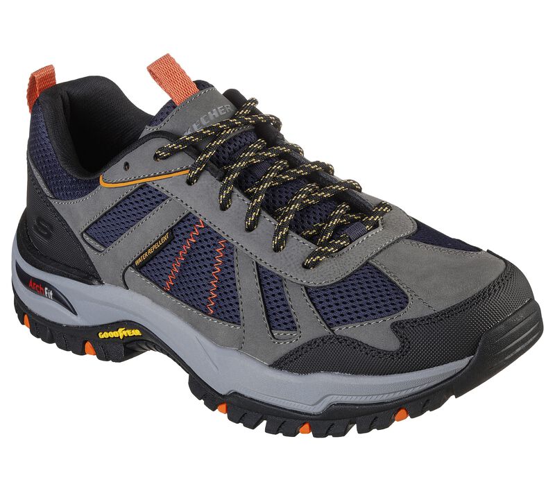 Pánské Oxfordky Skechers Relaxed Fit: Arch Fit Dawson - Vortego Tmavě Blankyt Šedé | CZ.204607NVGY