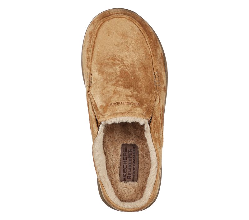 Pánské Pantofle Skechers Relaxed Fit: Expected X - Verson Hnědé | CZ.66444TAN