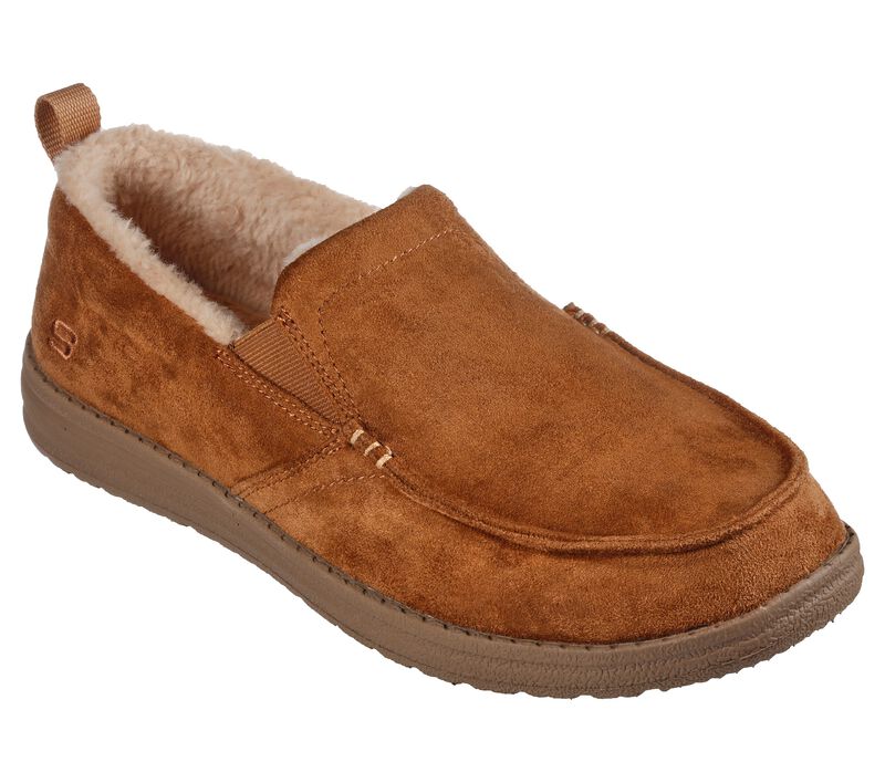 Pánské Pantofle Skechers Relaxed Fit: Melson - Willmore Hnědé | CZ.210355TAN