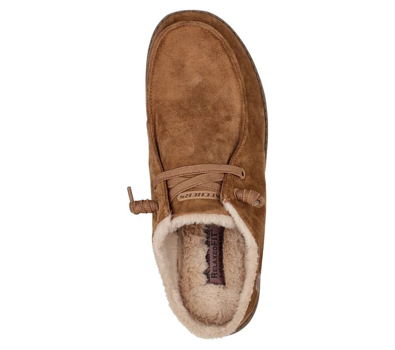 Pánské Pantofle Skechers Relaxed Fit: Melson - Mozley Hnědé | CZ.210379TAN