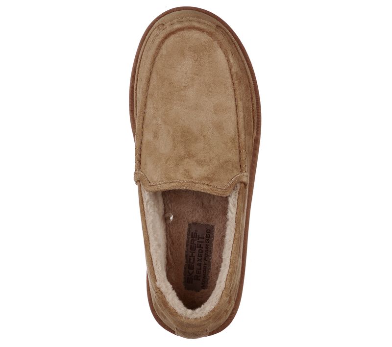 Pánské Pantofle Skechers Relaxed Fit: Renten - Oten Hnědé | CZ.204103TAN