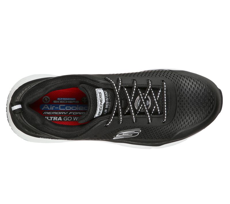 Pánské Pracovní Obuv Skechers Pracovní: Max Cushioning SR - Indurite Alloy Špicí Černé Bílé | CZ.200065BKW