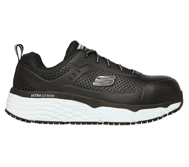 Pánské Pracovní Obuv Skechers Pracovní: Max Cushioning SR - Indurite Alloy Špicí Černé Bílé | CZ.200065BKW