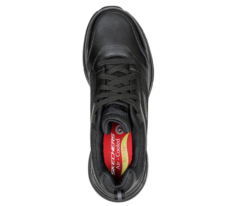 Pánské Pracovní Obuv Skechers Pracovní: Arch Fit SR - Leathol Černé | CZ.200073BLK