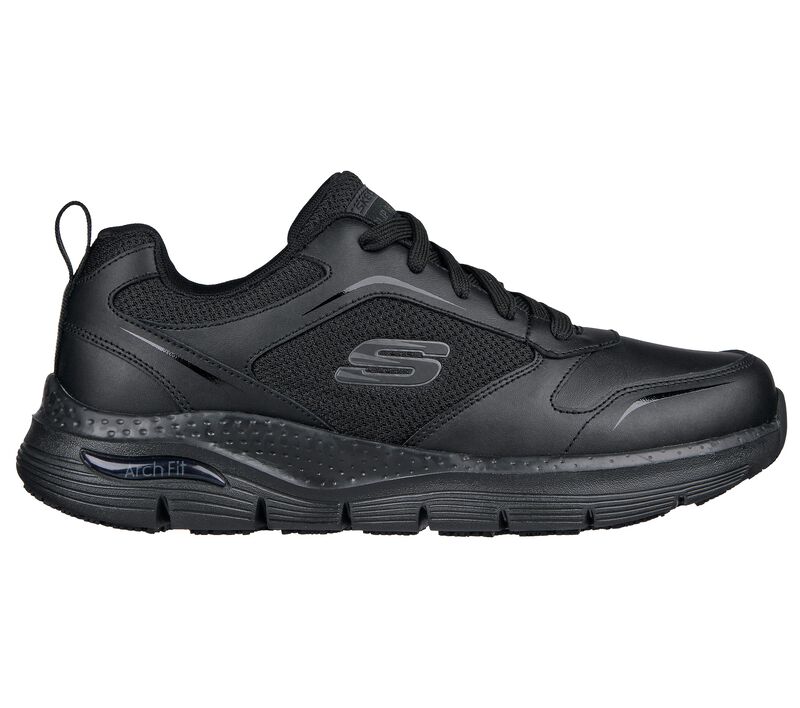 Pánské Pracovní Obuv Skechers Pracovní: Arch Fit SR - Leathol Černé | CZ.200073BLK