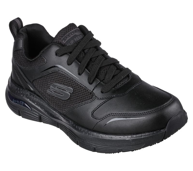 Pánské Pracovní Obuv Skechers Pracovní: Arch Fit SR - Leathol Černé | CZ.200073BLK