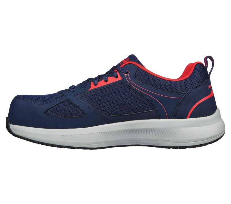 Pánské Pracovní Obuv Skechers Pracovní: Pulser SR Carbon Fiber Špicí Tmavě Blankyt Červené | CZ.200099NVRD