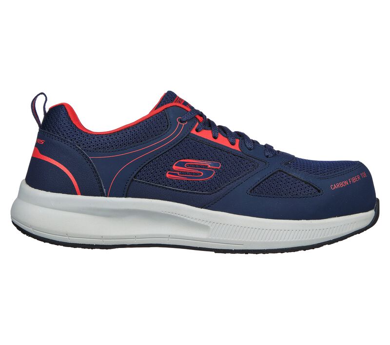 Pánské Pracovní Obuv Skechers Pracovní: Pulser SR Carbon Fiber Špicí Tmavě Blankyt Červené | CZ.200099NVRD