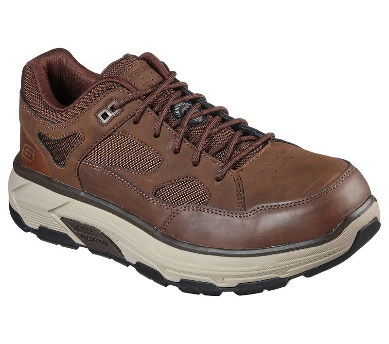 Pánské Pracovní Obuv Skechers Pracovní Relaxed Fit: Max Stout Alloy Špicí Hnědé | CZ.200045BRN