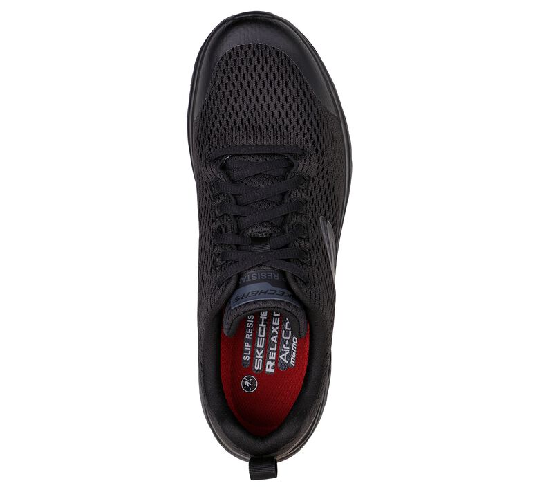 Pánské Pracovní Obuv Skechers Pracovní Relaxed Fit: Glide-Step SR - Stauntap Černé | CZ.200081BBK