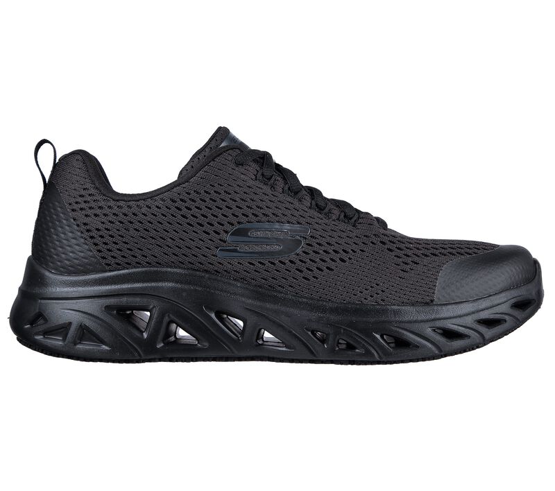 Pánské Pracovní Obuv Skechers Pracovní Relaxed Fit: Glide-Step SR - Stauntap Černé | CZ.200081BBK