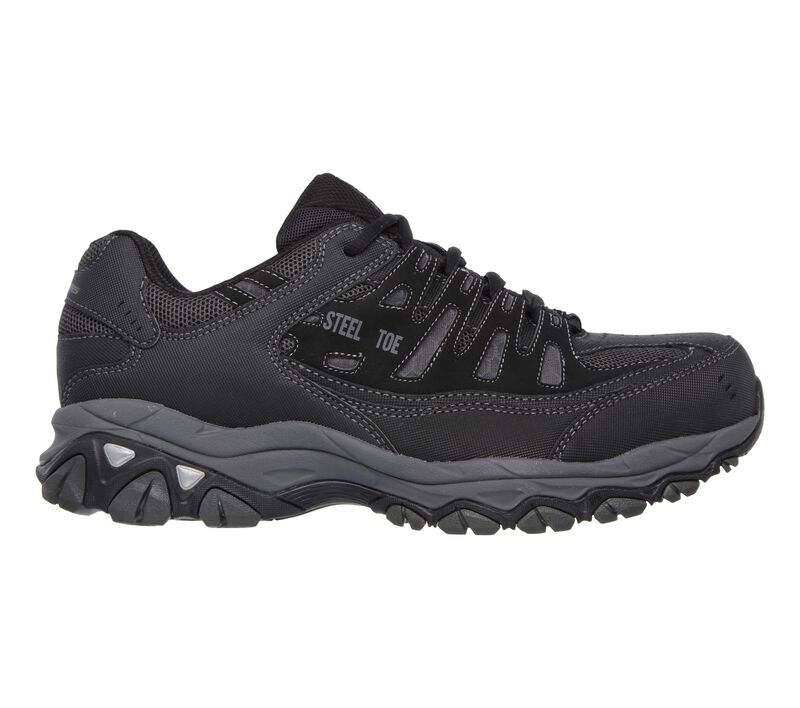 Pánské Pracovní Obuv Skechers Pracovní Relaxed Fit: Cankton ST Černé Šedé | CZ.77055BKCC