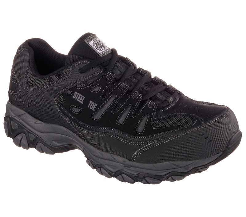 Pánské Pracovní Obuv Skechers Pracovní Relaxed Fit: Cankton ST Černé Šedé | CZ.77055BKCC