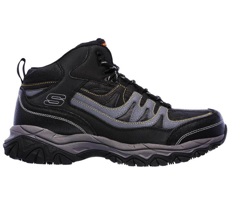 Pánské Pracovní Obuv Skechers Pracovní Relaxed Fit: Holdredge - Rebem ST Černé Šedé | CZ.77108BKCC