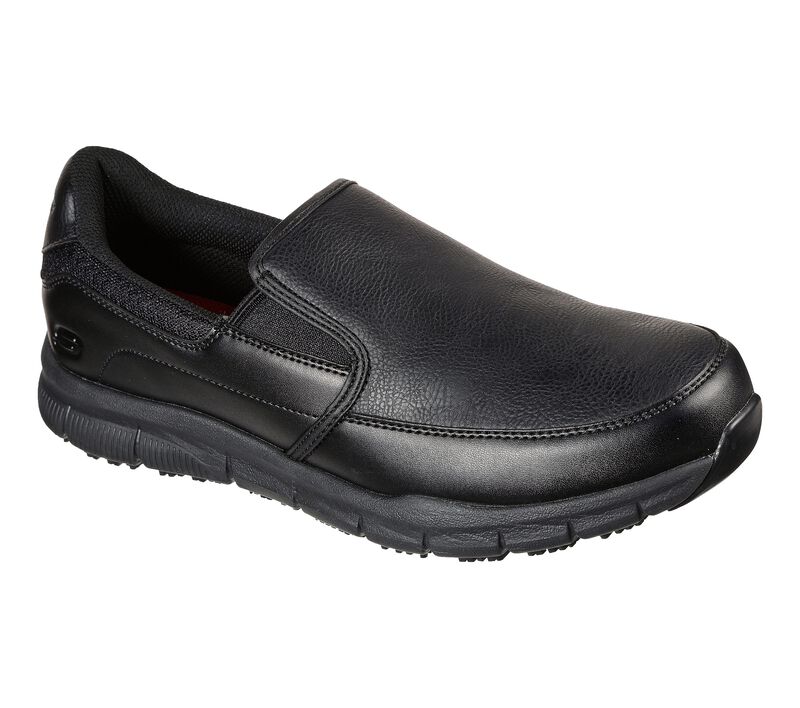 Pánské Pracovní Obuv Skechers Pracovní Relaxed Fit: Nampa - Groton SR Černé | CZ.77157BLK